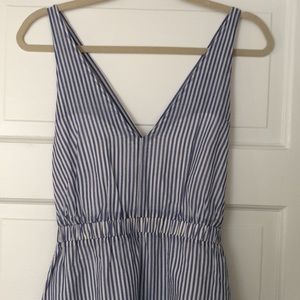 NWOT J. Crew Striped Dress with Criss-Cross Back